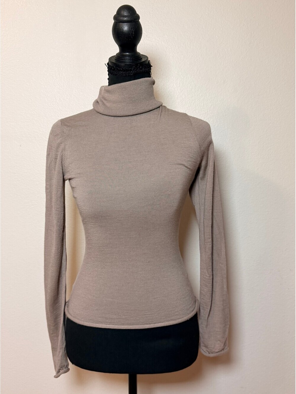 & Other Stories 100% Merino Wool Taupe Turtleneck Sweater XS Fall